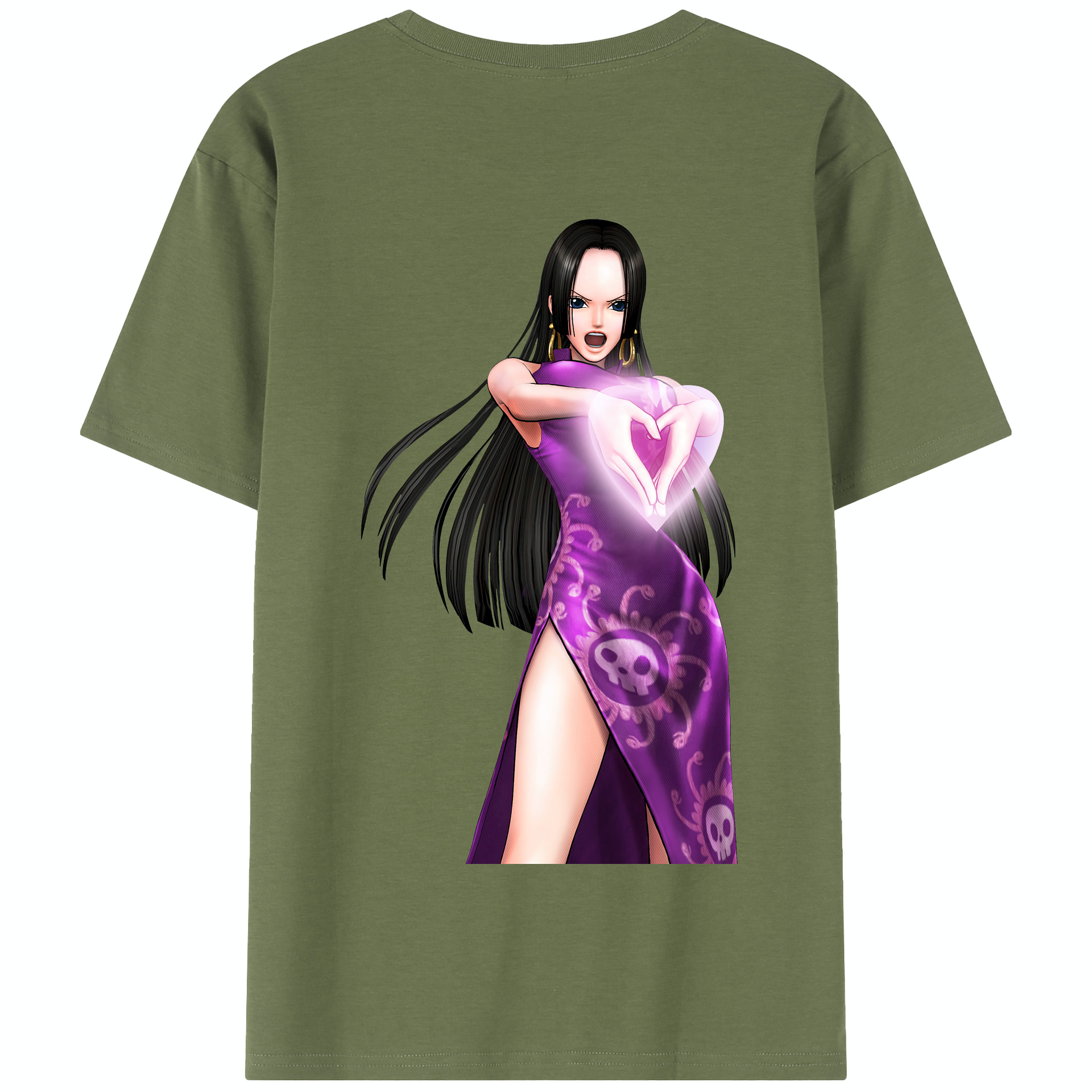 ワンピース ボア・ハンコック ONE PIECE Boa·Hancock 綿100％半袖Tシャツ（背面プリント）